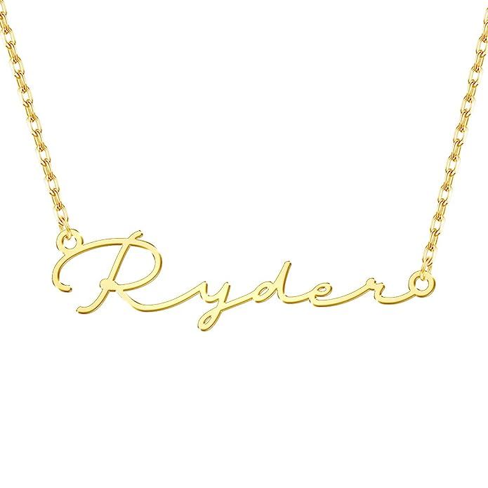 Yoke Style Custom Name Necklace Personalized, Customized Charm Necklace Jewelry Gift for Women | Amazon (US)