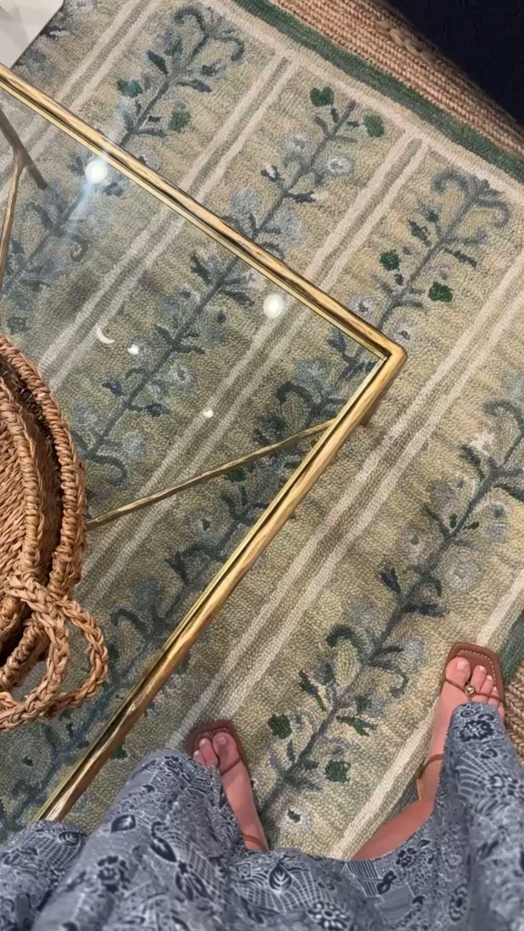 Shop with me at birch lane! Labor Day weekend sale. Love this green rug. Grandmillennial home, classic home, patterned rug, floral rug, green area rug, glass coffee table, classic decor

#LTKSaleAlert #LTKHome