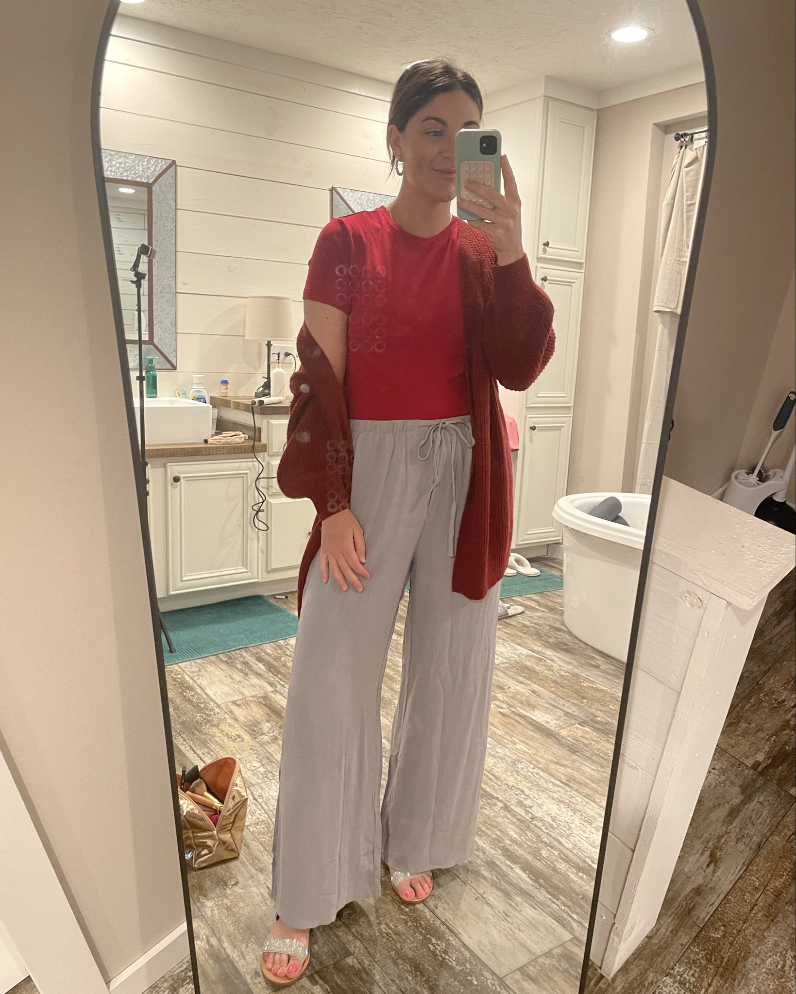 Excuse my dirty mirror! But a cute and cozy church outfit for a rainy, spring day 

#LTKshoecrush #LTKfindsunder50 #LTKstyletip