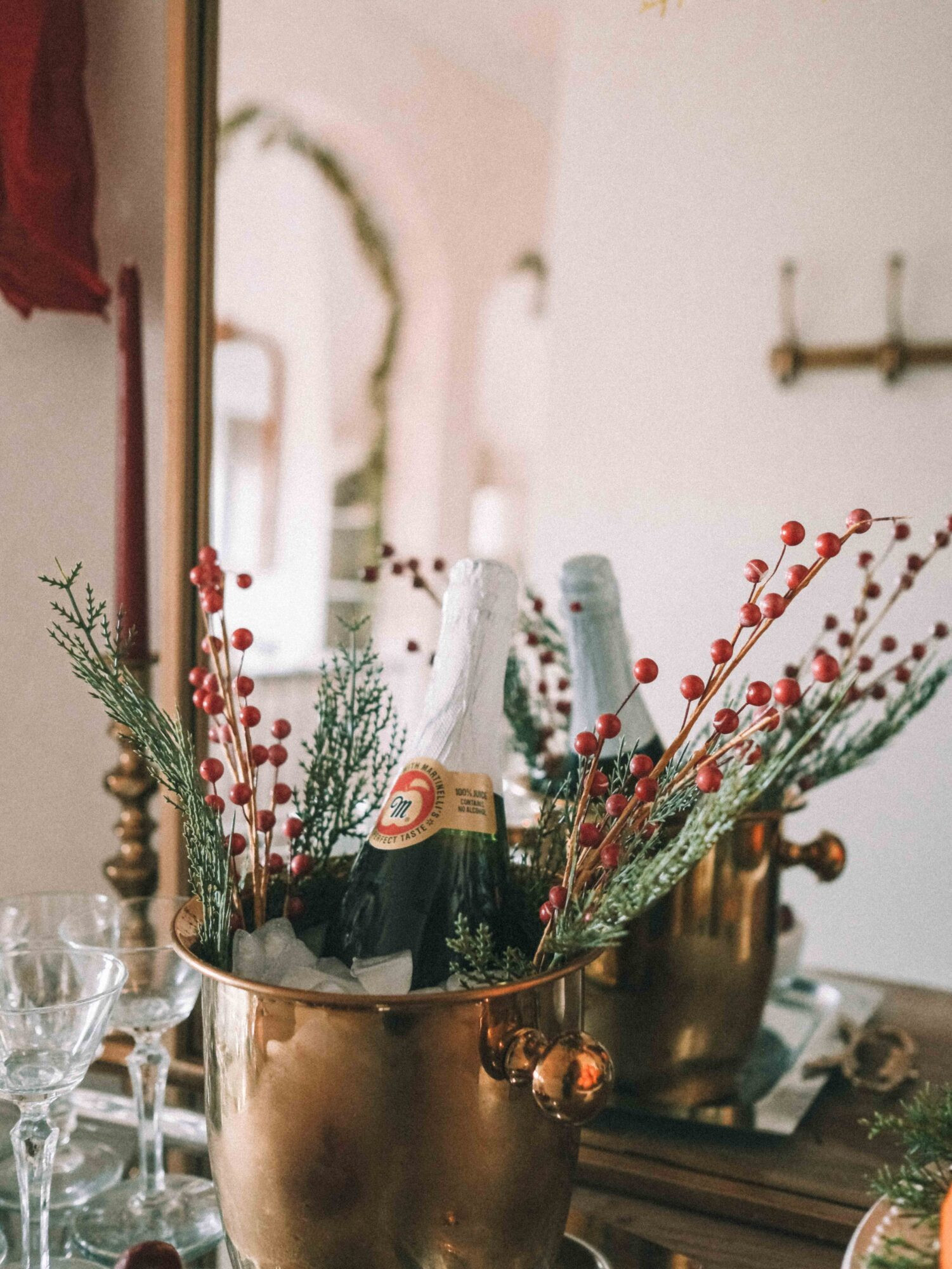 Try adding a sprig of holly, berries or other greenery to your ice bucket to make it really stand out and feel festive. It's an easy and inexpensive way to impress your guests. 

 #LTKHoliday #LTKSeasonal #LTKHome