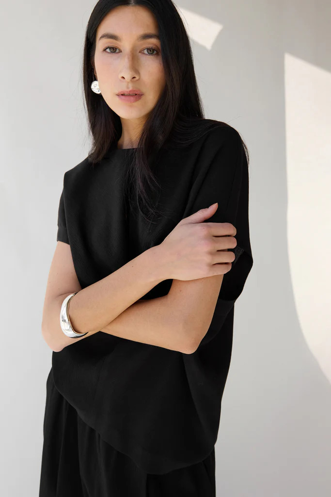 CRINKLED RAYON TOP | OAK + FORT