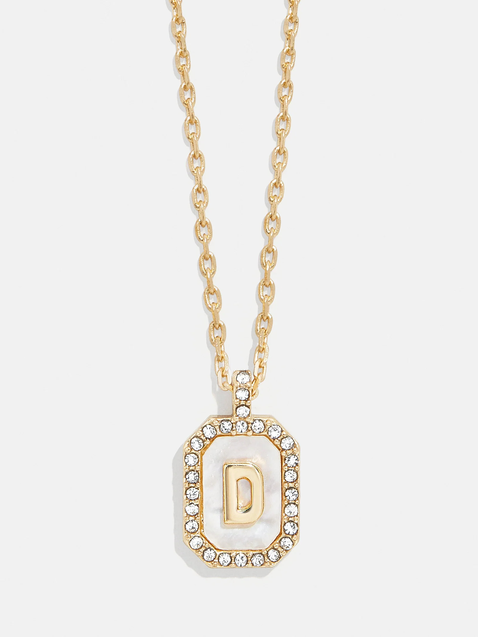 Gold & Mother of Pearl Initial Necklace - Mother Of Pearl | BaubleBar (US)