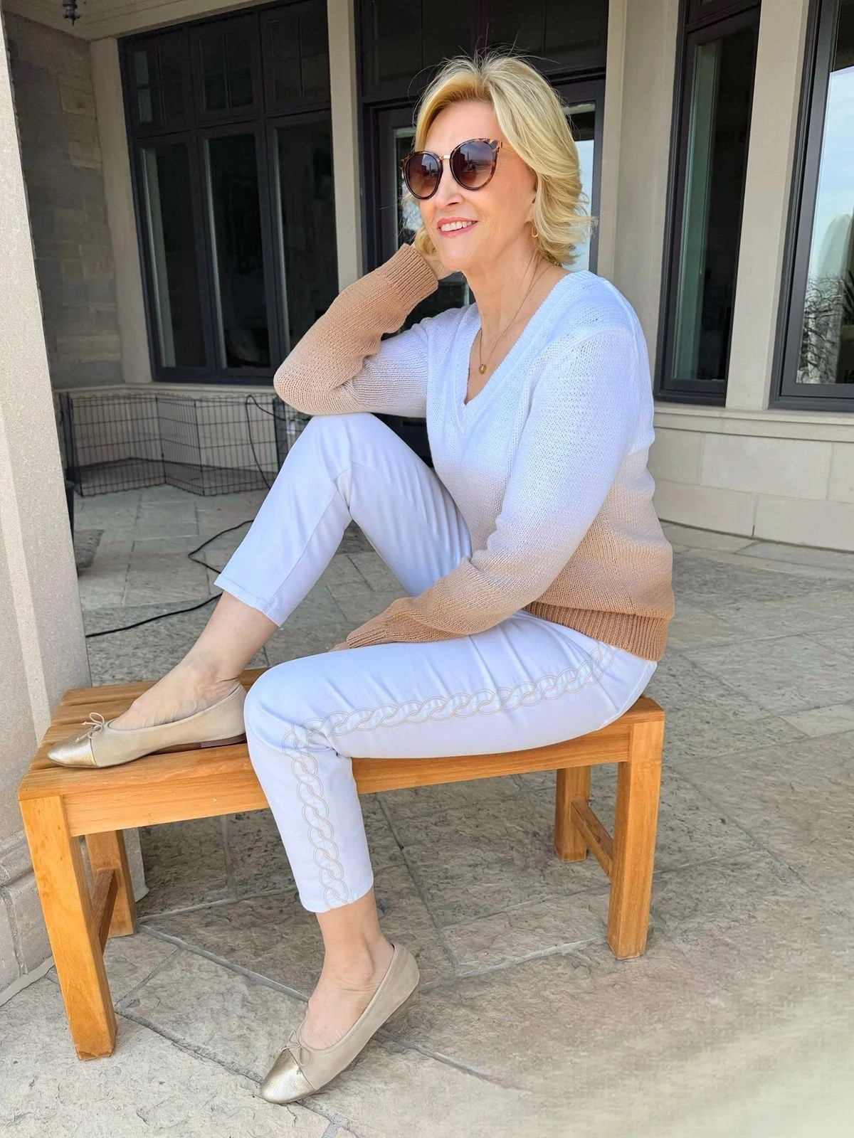 I’m loving this soft, easy combination 🤍 The white skinny jeans paired with this Talbots top and the pretty ombré sweater make such a simple outfit feel a little more special. Add ballet flats and you have an effortless look that’s comfortable enough for everyday but still feels polished. ✨

Definitely one of those outfits I’d reach for on repeat! 💕

#LTKOver40 #LTKSeasonal #LTKootd