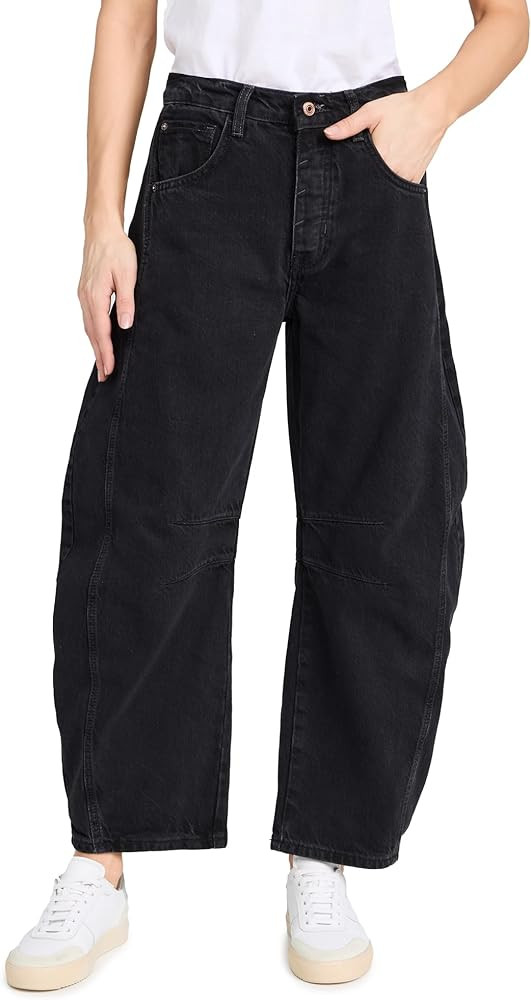 Free People Women's We The Free Good Luck Mid-Rise Barrel Jeans | Amazon (US)