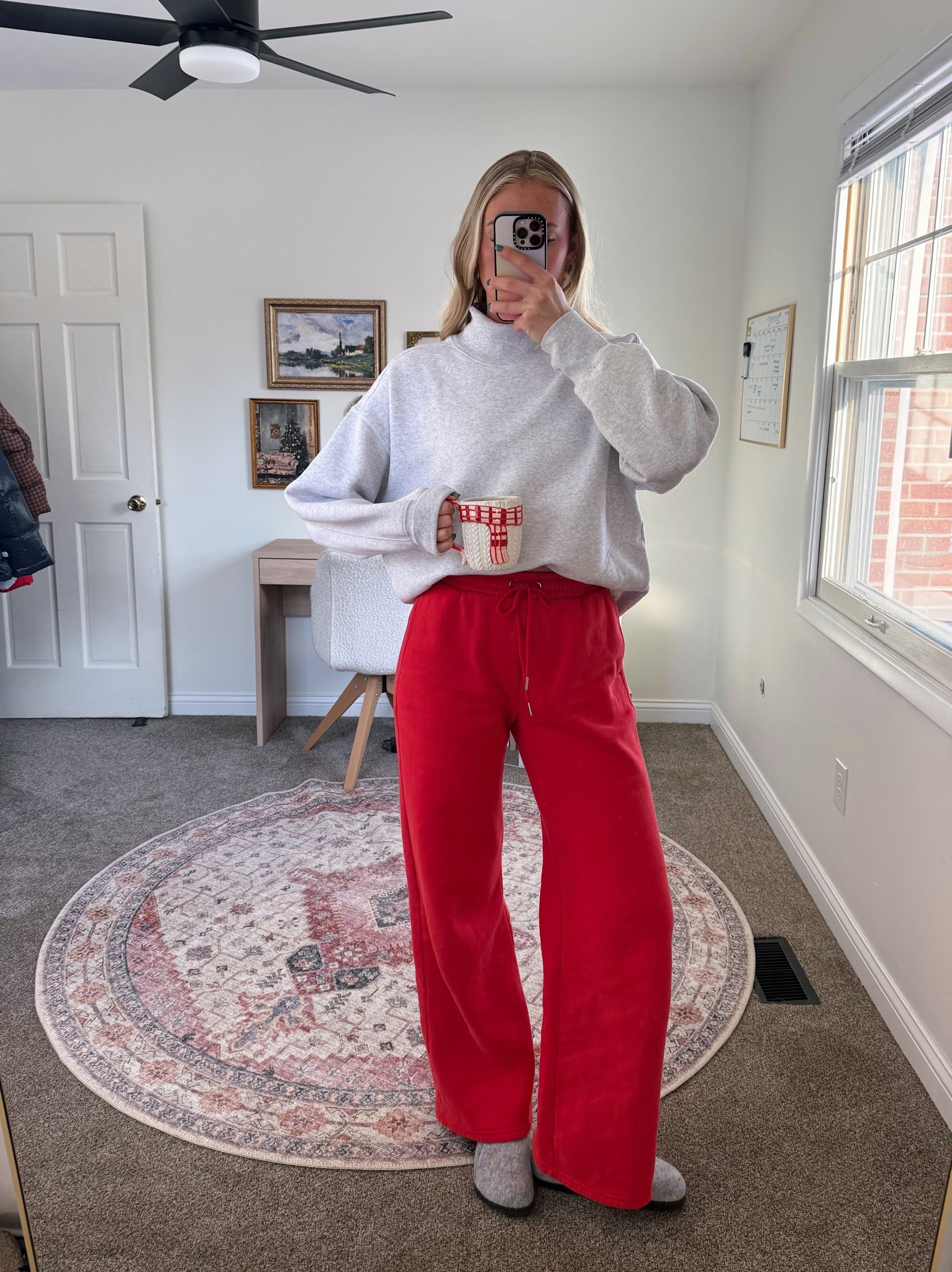 Morning WFH fit 🍎☃️🧣☕️ small in the mockneck & small long in the sweats!

#LTKootd