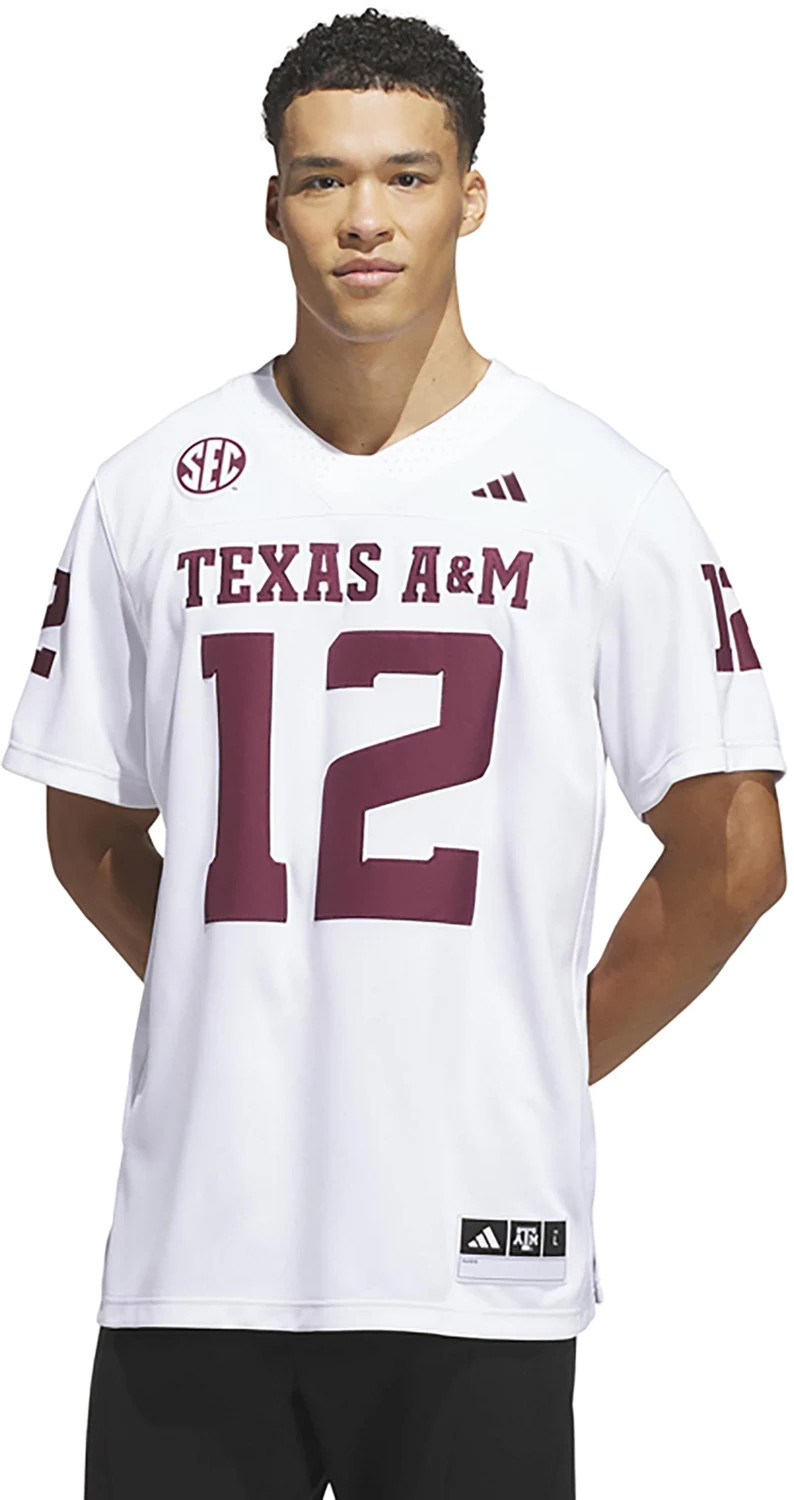 adidas Men's Texas A&M Aggies Premier Away Football Jersey | Academy Sports + Outdoors