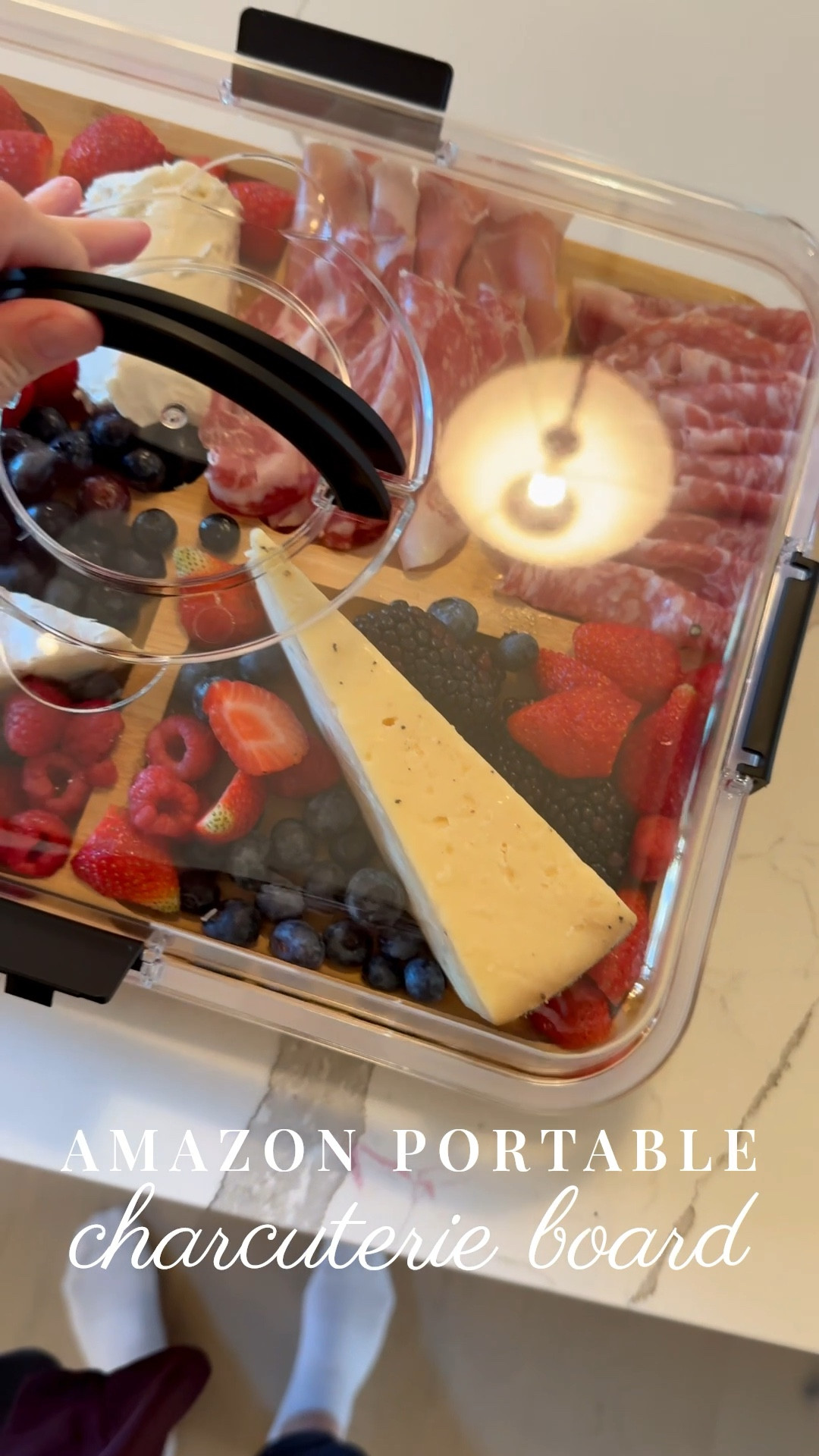 This $25 portable Amazon charcuterie board is perfect for entertaining over the holidays! Or makes the perfect hostess gift 🧀🫐 I love it because you can make it ahead of time then pop it in the refrigerator and pull it out when your guests arrive! #amazon #charcuterie #cheese #board #thanksgiving #entertaining

#LTKfoodie #LTKHoliday #LTKHome