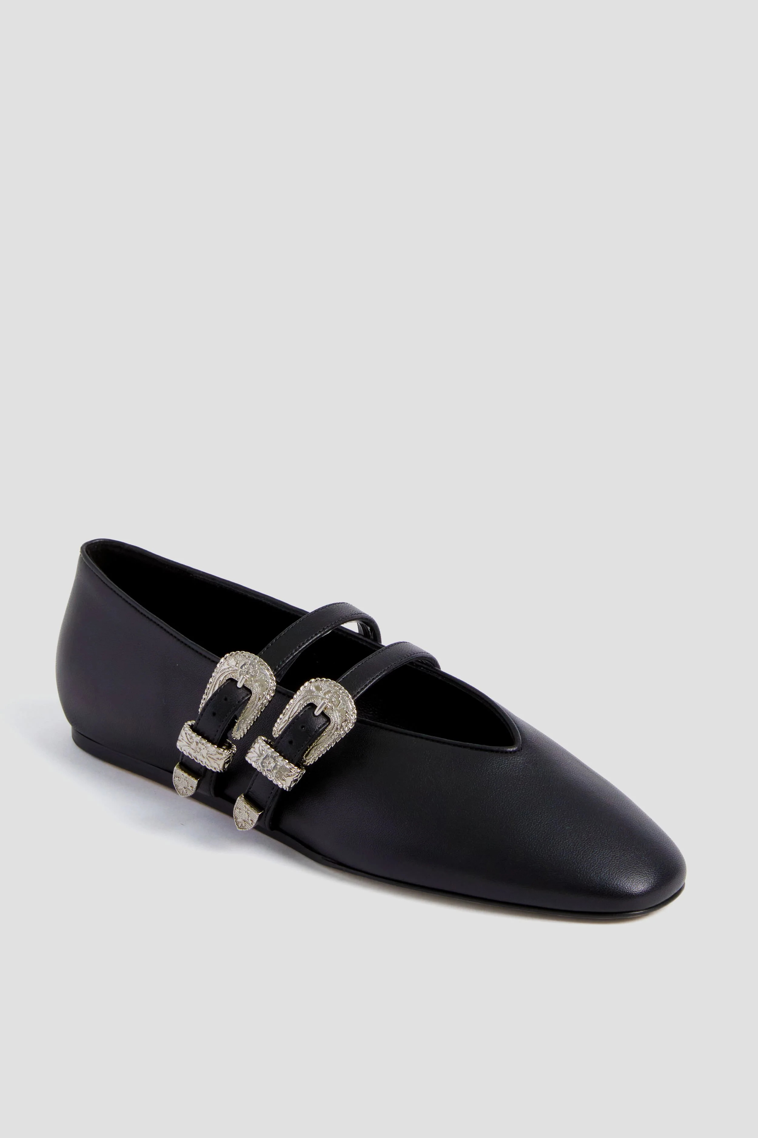 Black Claudia Western Leather Slippers | Tuckernuck (US)