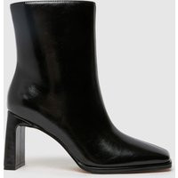 schuh Becca Square Toe Heeld Boots in Black | Schuh