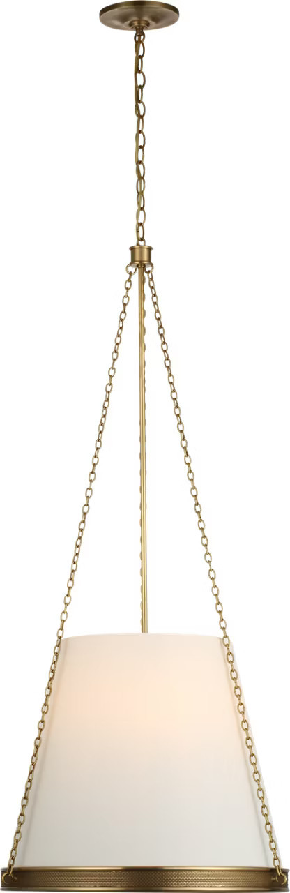 Reese 18" Pendant in Soft Brass with Linen ShadeVisual Comfort | Visual Comfort