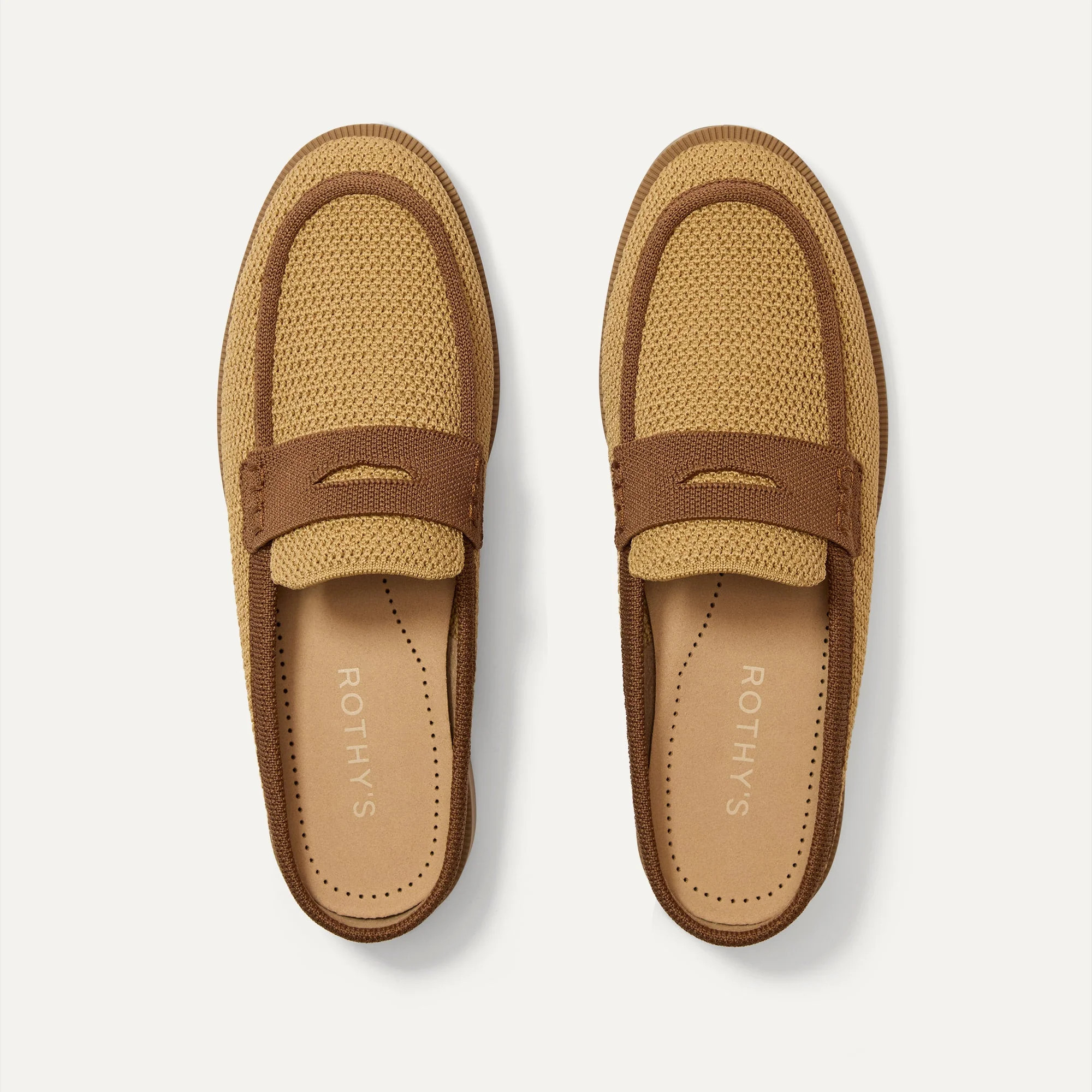 Women's Penny Loafer Mule in Wheat Raffia-Knit| Rothy's | Rothy's