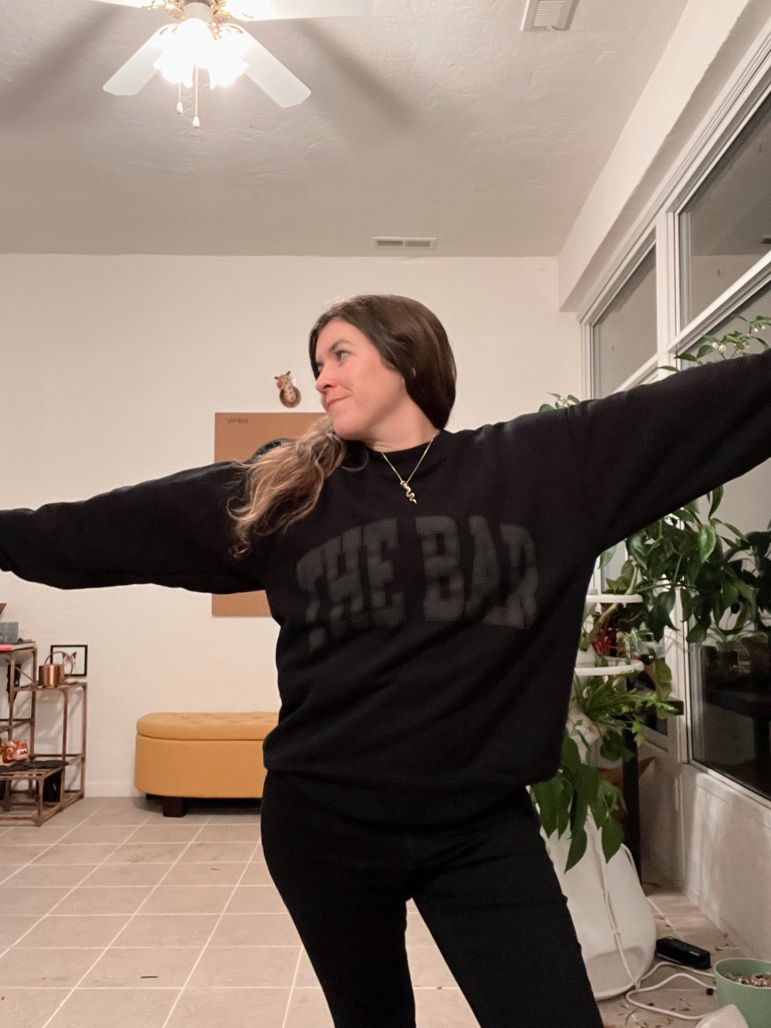 The Bar Varsity Black Sweatshirt inglesefe.com