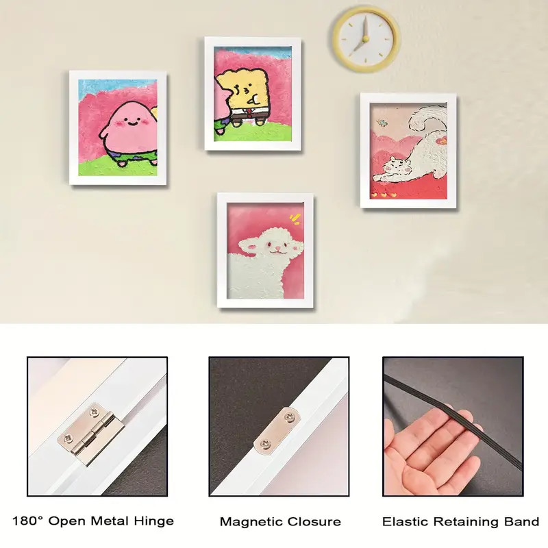 Classic Kids Art Display Frame 21.59x27.94cm - Horizontal Magnetic Children's Drawing Holder, Cha... | Temu Affiliate Program