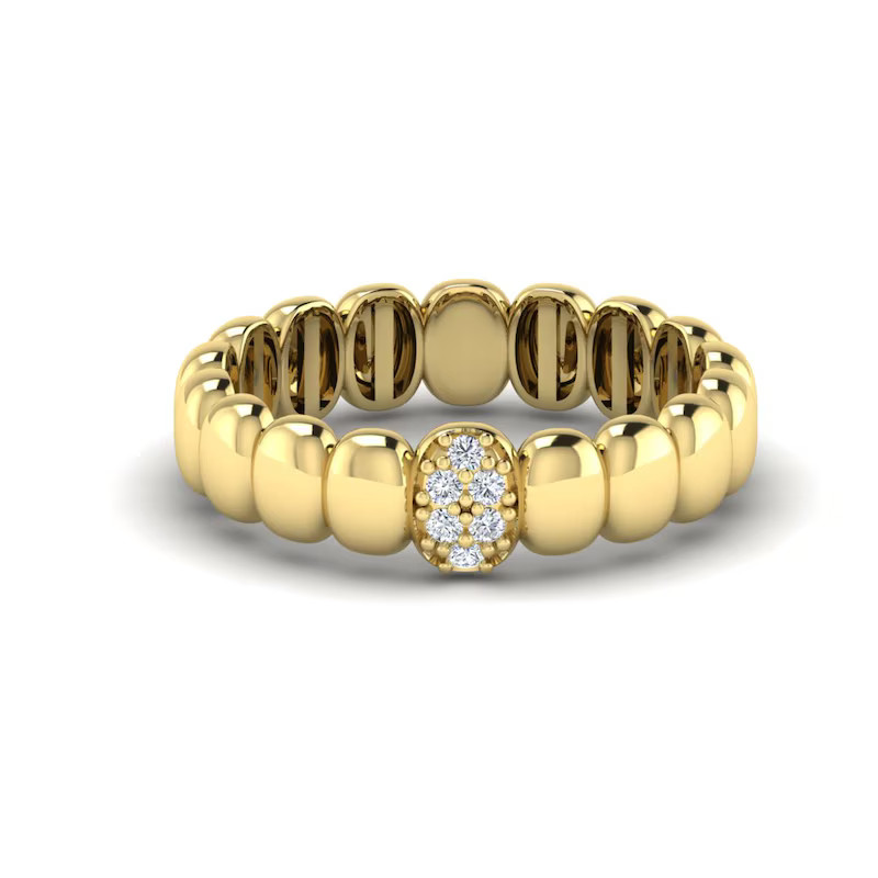 KLEORA AURORA Modern Electrum™ Diamond Ring | Ernest Jones