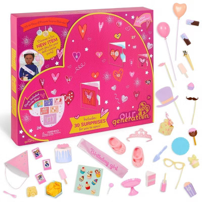 Our Generation 30 Days of Presents Surprise Countdown Calendar Accessory Set for 18" Dolls | Target