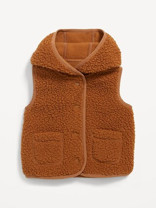Unisex Cozy Hooded Sherpa Vest for Baby | Old Navy (US)