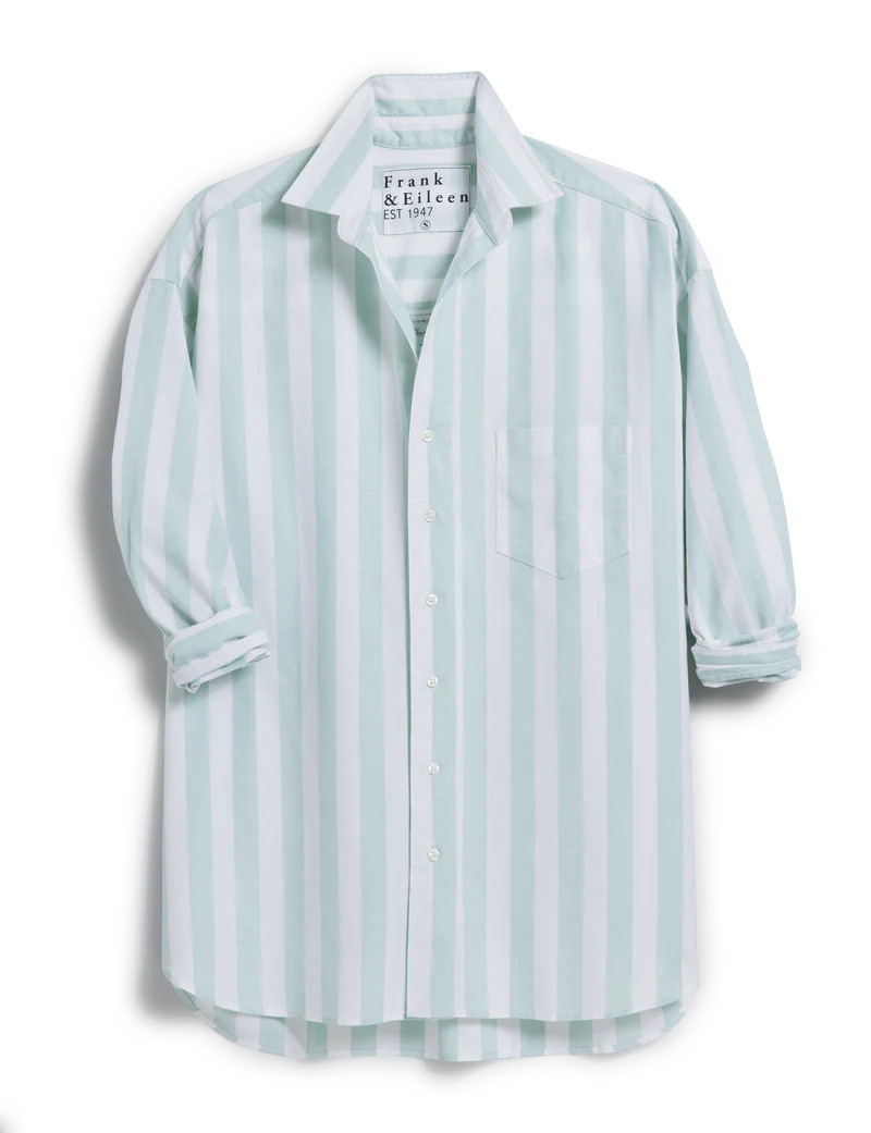 SHIRLEY Sage Stripe, 1947 Italian Oxford | Frank & Eileen