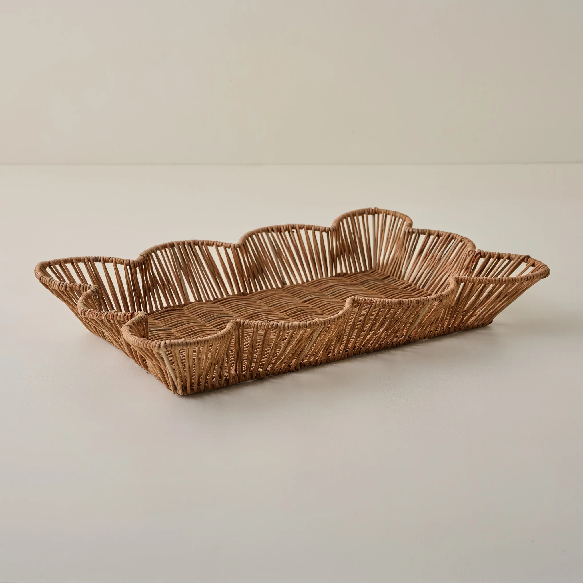 Norah Woven Scalloped Tray | Magnolia