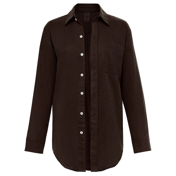 espresso
              Long
              
              Sleeve
              
              Butt... | Montce