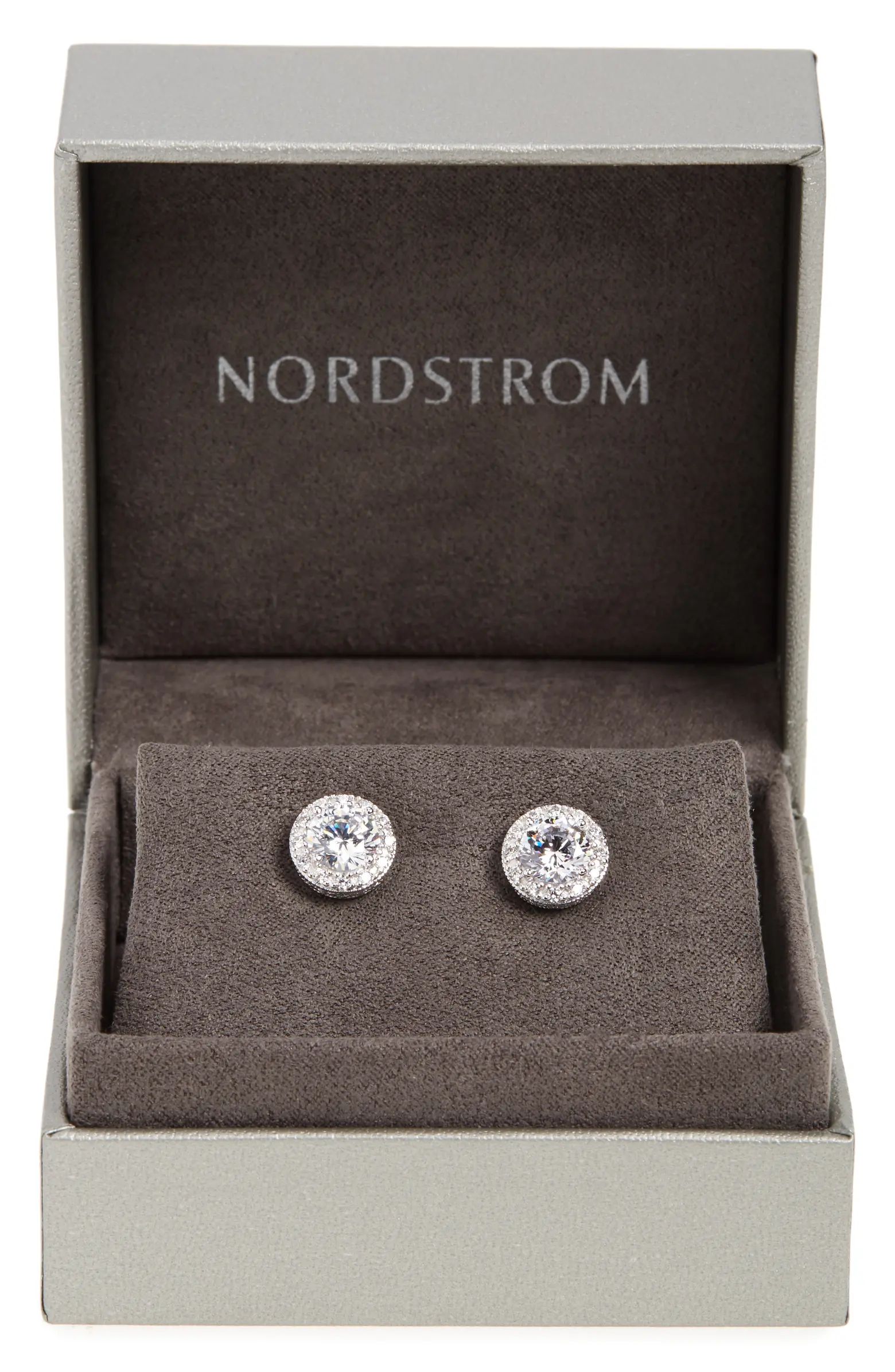 Pavé Cubic Zirconia Stud Earrings | Nordstrom