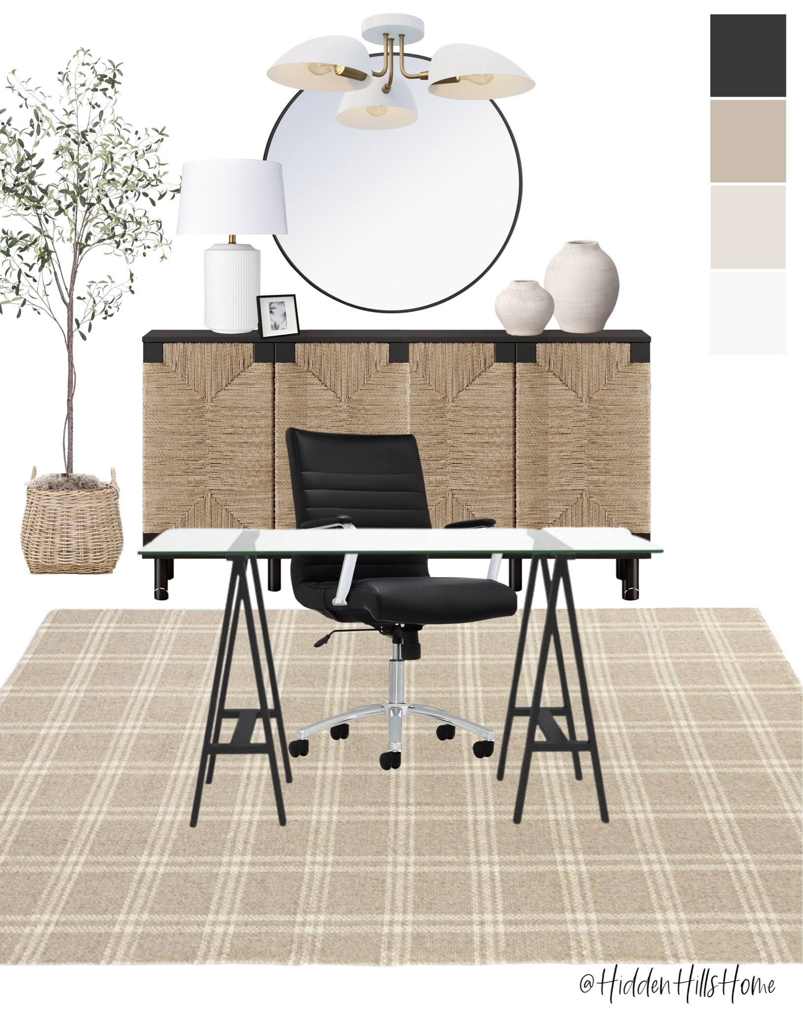 Home office decor mood board, home office desk, office ideas, office inspiration, work from home space #homeoffice

#LTKHome #LTKStyleTip #LTKSaleAlert