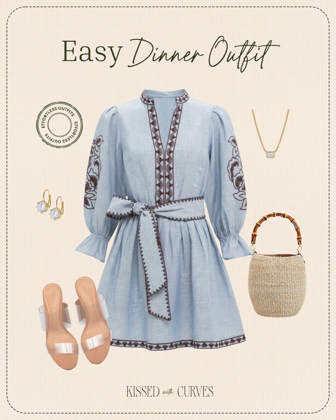 What to wear…Easy Dinner Outfit!

The perfect spring and summer dress for going out to dinner or date night when you’re home or on vacation! Such a pretty design and silhouette that’s easy to pair with sandals and accessories to create a polished and elevated look. This outfit would also be a great for attending a graduation, baby or bridal shower, casual wedding or any other spring and summer occasion. Perfect for Mother’s Day too.

Spring outfits 2026, summer outfits, date night outfits, spring dresses, summer dresses, graduation dresses, vacation outfits beach, vacation dresses

#LTKTravel #LTKOver40 #LTKMothersDay