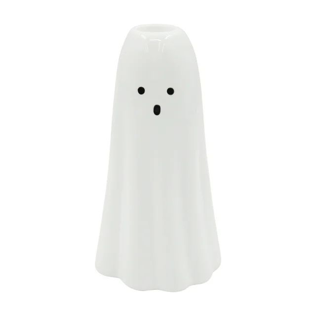 Halloween Ceramic Spooky Tall Ghost Candle Holder, Tabletop Decorations, by Way to Celebrate | Walmart (US)