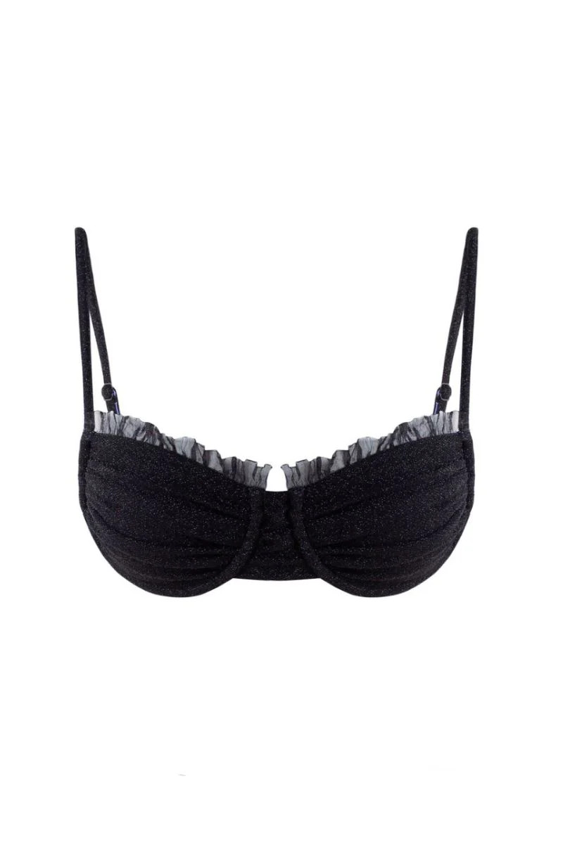 GINA SPARKLY BIKINI TOP IN BLACK | Suncillo | CULT MIA | CULT MIA UK LTD