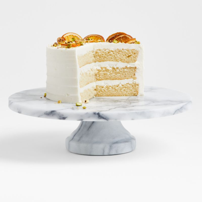 French Kitchen Marble Cake Stand + Reviews | Crate & Barrel | Crate & Barrel