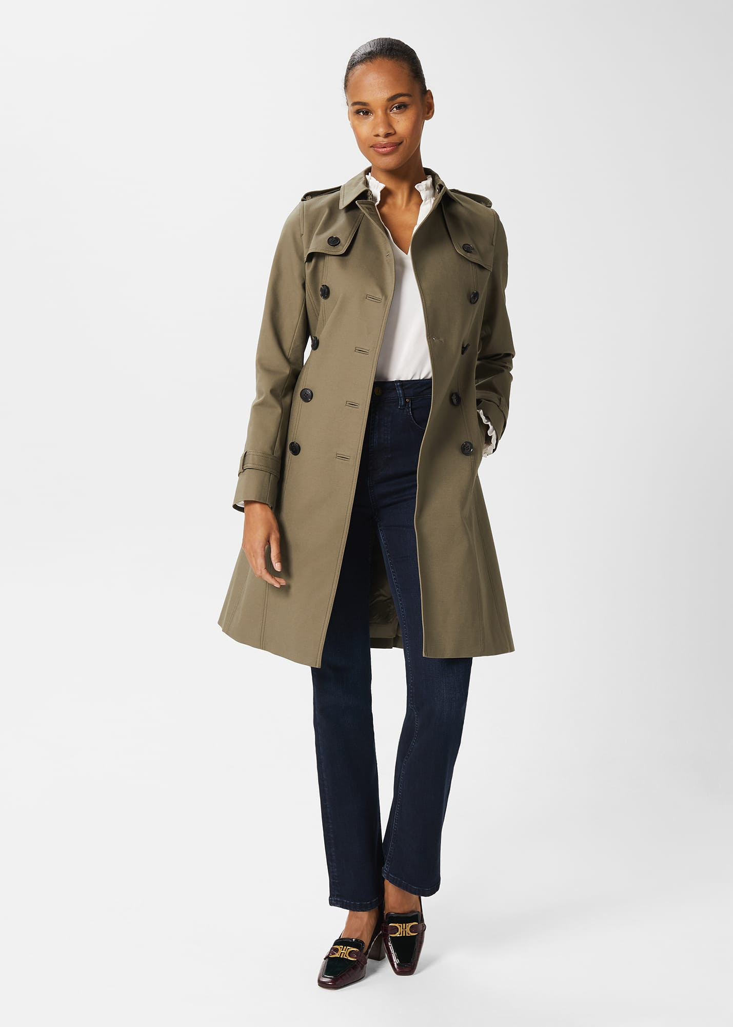 Hobbs Women's Saskia Water Resistant Trench Coat | Hobbs