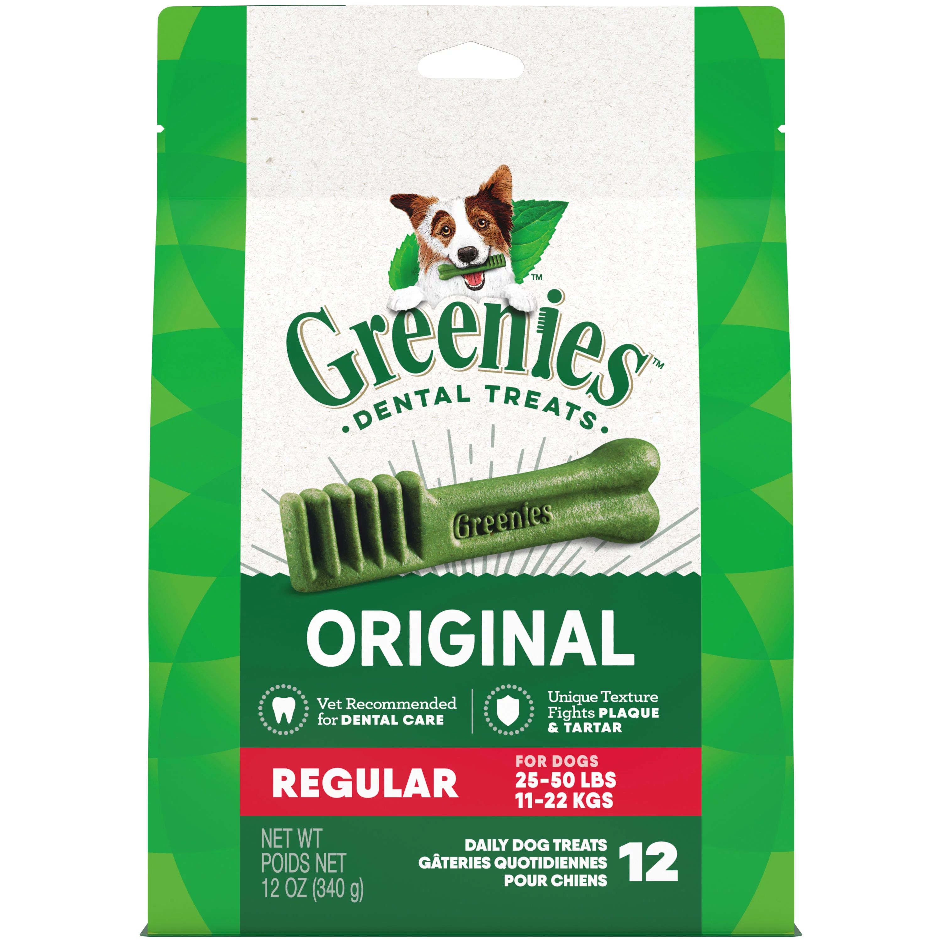 Greenies Original Flavor Dental Dog Treats, 12 oz Pouch | Walmart (US)