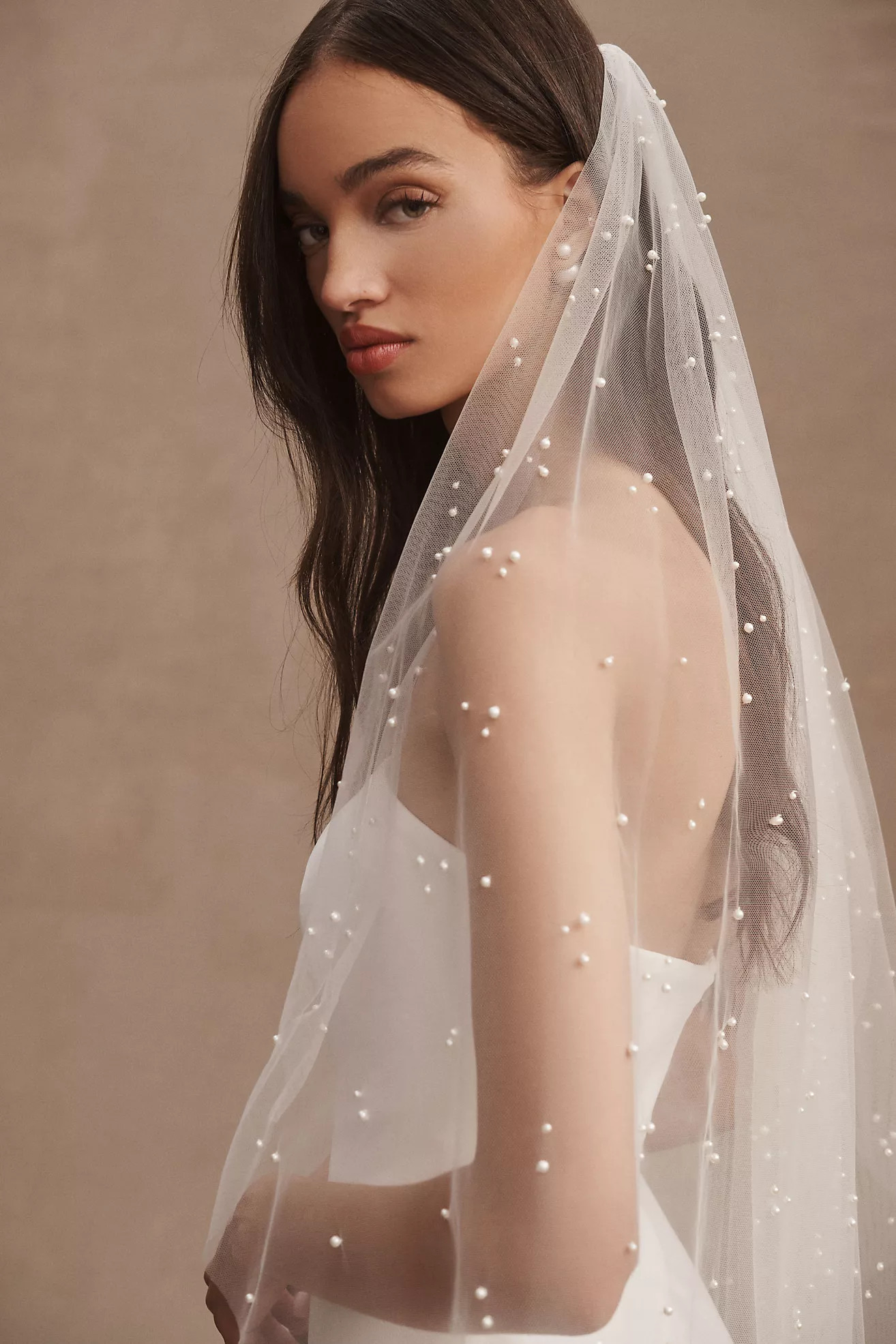 A.B. Ellie Roesia Pearl Fingertip Veil | Anthropologie (US)