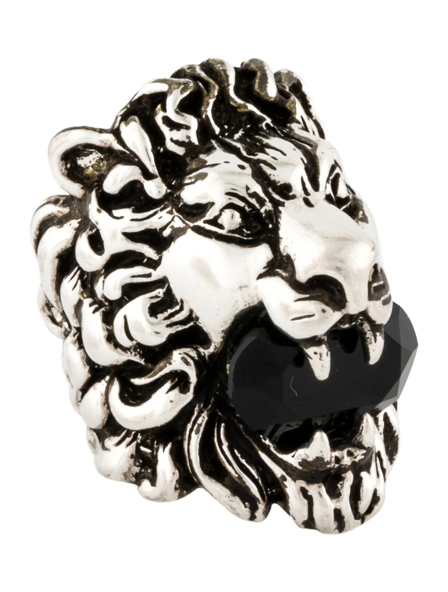 Gucci Crystal Lion Head Cocktail Ring - Black Cocktail Ring, Rings - GUC1998535 | The RealReal | The RealReal