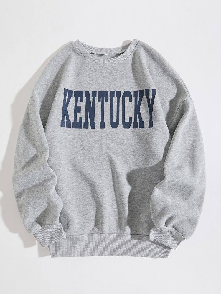 Letter Graphic Thermal Pullover | SHEIN