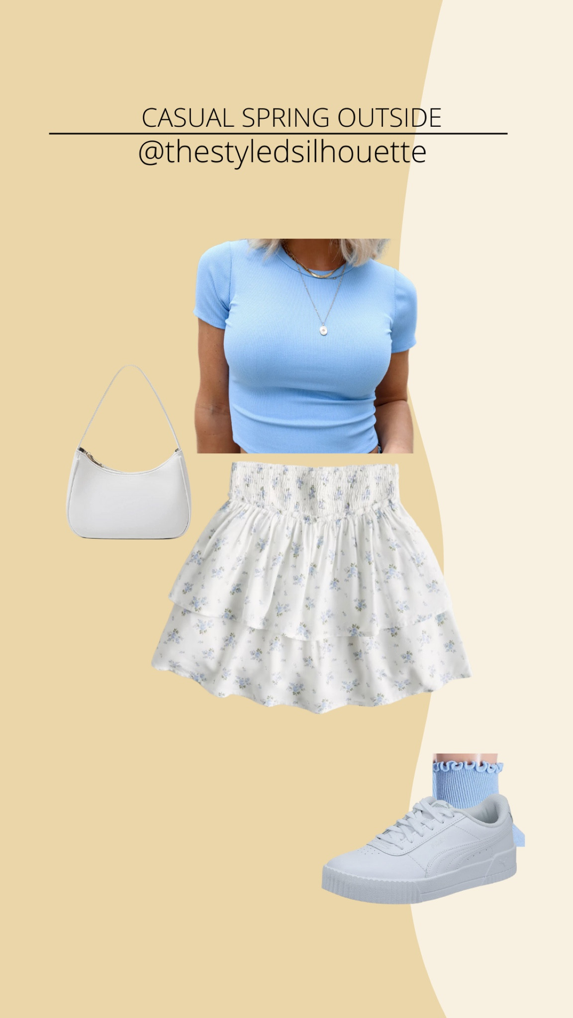 Spring skirt ruffle outfit 

#LTKshoecrush #LTKunder100 #LTKstyletip