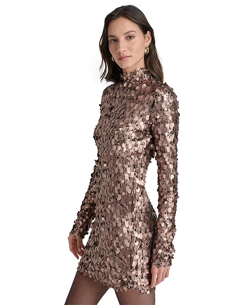 Women's  Sequin & Paillette Embellished Long-Sleeve Top | Macy's