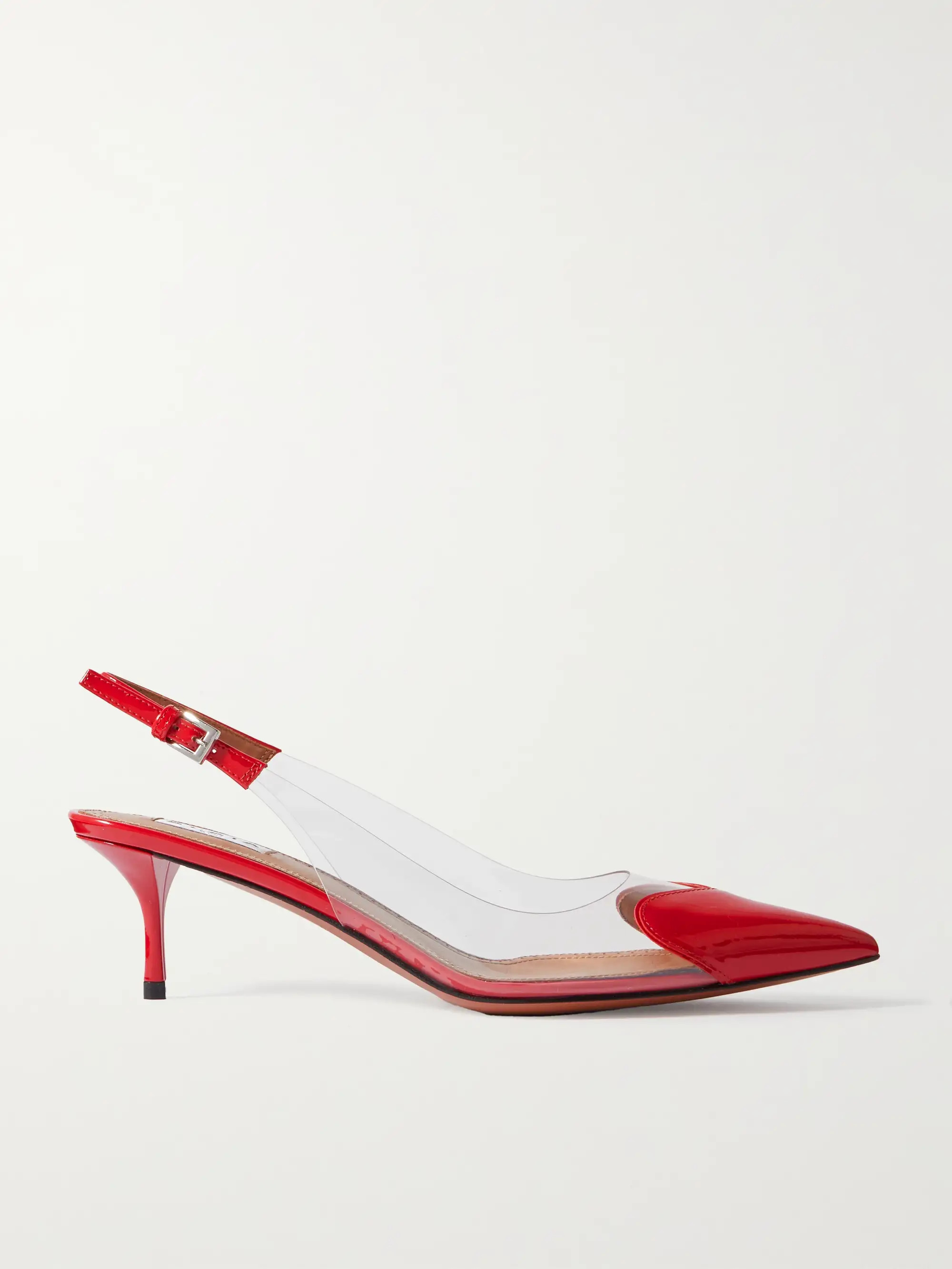 Cœur 55 PU and patent-leather slingback pumps | NET-A-PORTER (US)