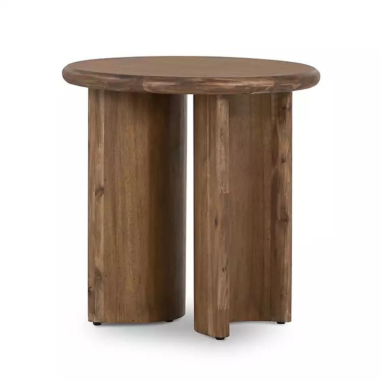 New! Seasoned Brown Paden Wood Accent Table | Kirkland's Home