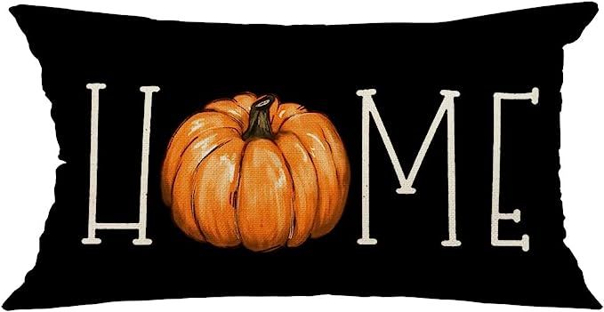 AACORS Fall Throw Lumbar Pillow Cover 12x20 Decorative Autumn Pumpkin Decorations Farmhouse Decor... | Amazon (US)