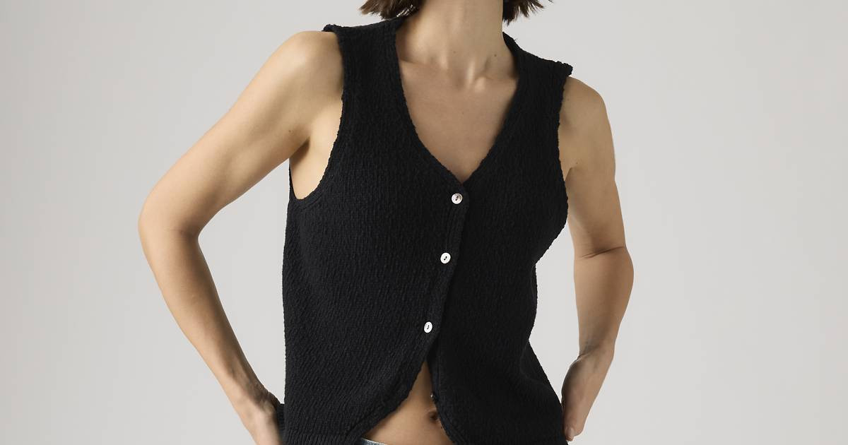 Helen Mini Boucle Vest - Black | Levi's\u00ae US | Levi's US