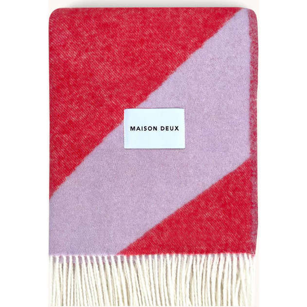 Maison Deux | Swirl Blanket, Lilac and Scarlet | Maisonette | Maisonette