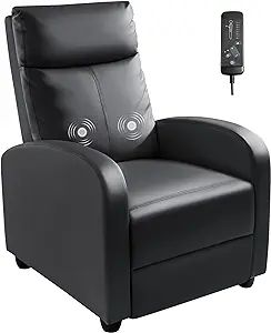 Homall Massage Recliner Chair, Recliner Sofa PU Leather for Adults, Recliners Home Theater Seatin... | Amazon (US)