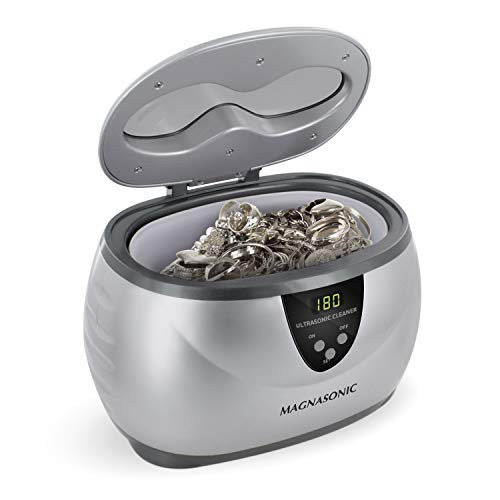 Magnasonic Professional Ultrasonic Jewelry Cleaner with Digital Timer and 20z Stainless Steel Tank for Eyeglasses, Rings, Earrings, Coins, Tools, Dentures, Hygiene Items (MGUC500) | Amazon (US)