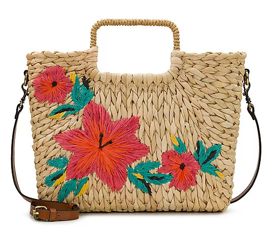 Patricia Nash Mykonos Top Handle Woven Crossbody | QVC