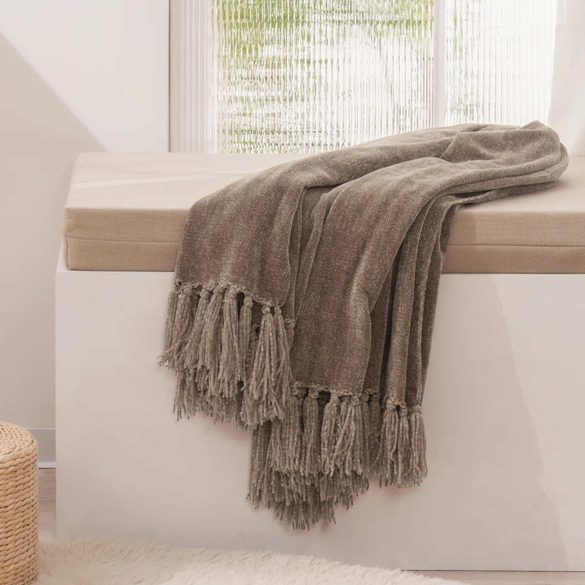 Soft Chenille Throw Blanket | Birch Lane