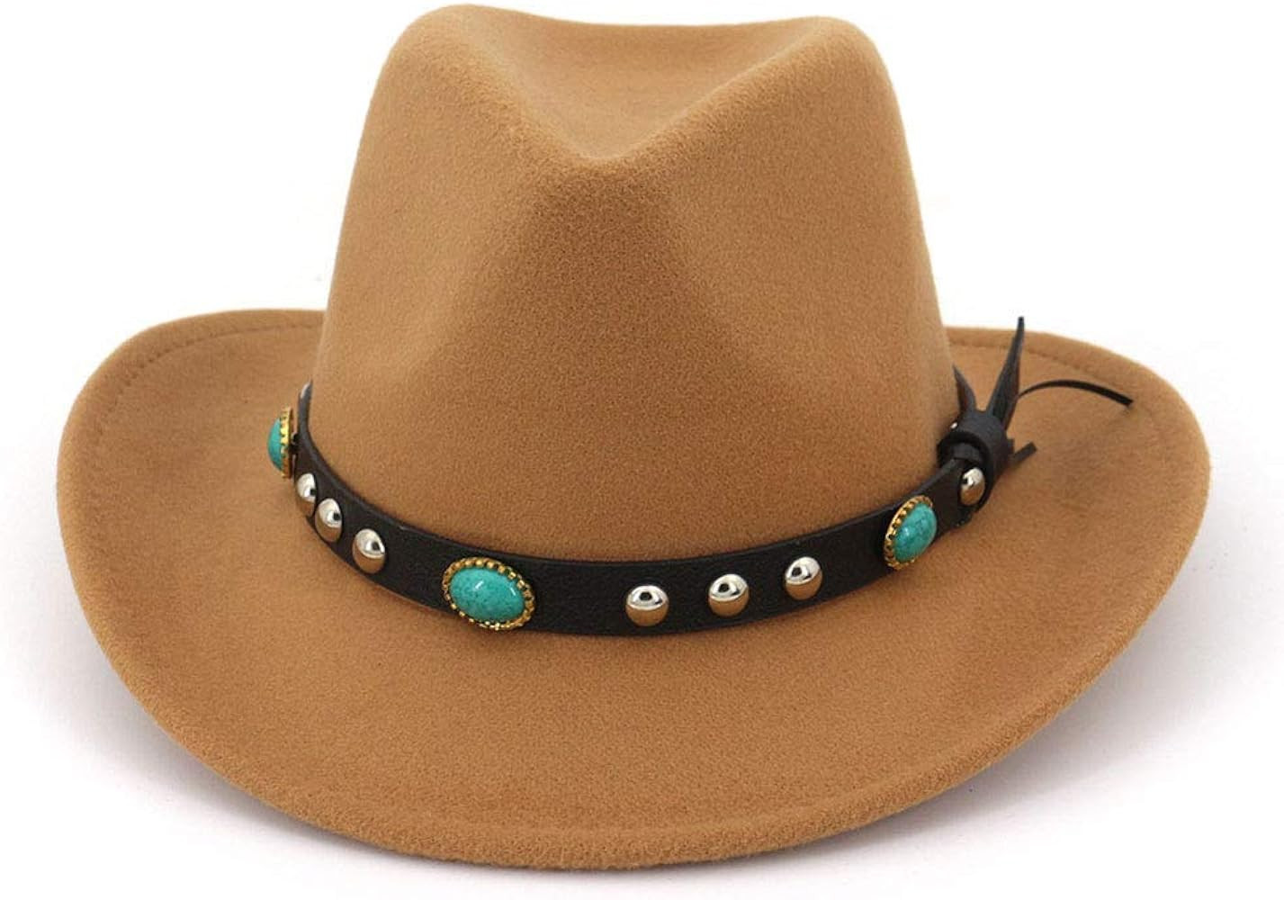 Lisianthus Men & Women's Felt Wide Brim Western Cowboy Hat Black at Amazon Men’s Clothing store | Amazon (US)