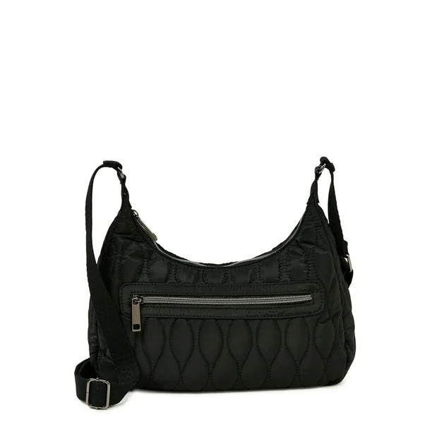 Time and Tru Women's Tina Mini Nylon Crossbody Black | Walmart (US)