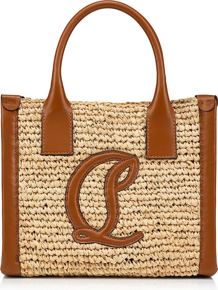 Christian Louboutin Mini By My Side Raffia Tote | Nordstrom | Nordstrom