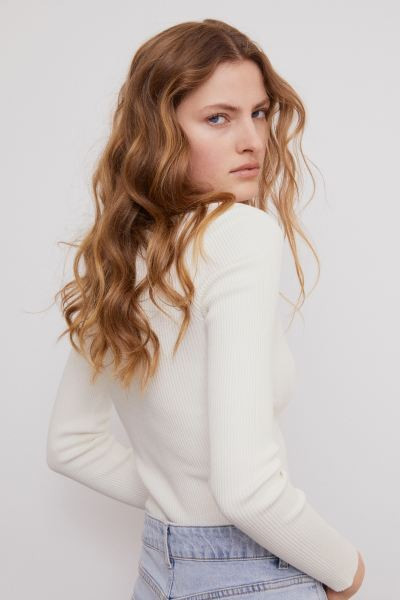 Short Rib-knit Sweater | H&M (US + CA)