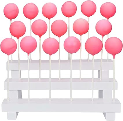 Cake Pop Stand Display Riser - 3 Tier Wood Lollipop Holder, 17 Hole Sucker Stand for Dessert Tabl... | Amazon (US)